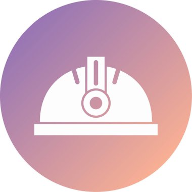 Miğfer. Web simgesi basit illüstrasyon