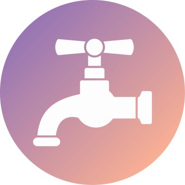 Su musluğu. Basit resimleme