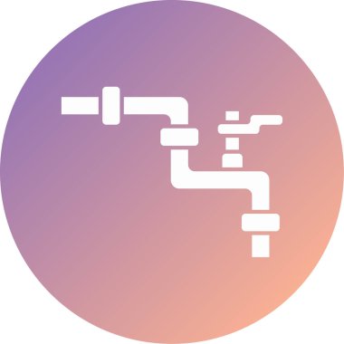 Su musluğu simgesinin vektör illüstrasyonu