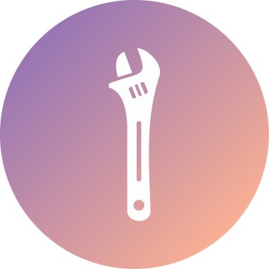 İngiliz anahtarı simgesi vektör illüstrasyonu