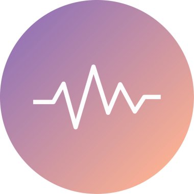 Eşsiz ecg simgesi vektör illüstrasyonu