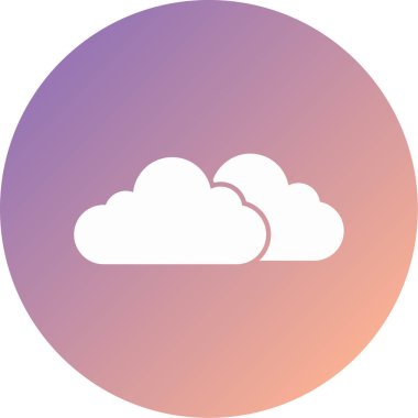 Bulut. Web simgesi basit illüstrasyon