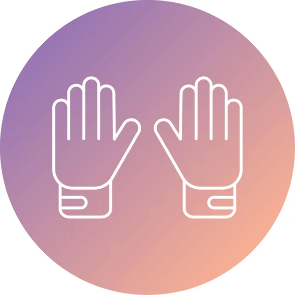 Guantes Icono Web Ilustración Simple — Vector de stock