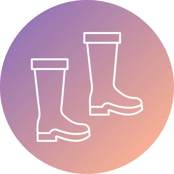 Vector Illustration Purple Boot Icon — Stock Vector