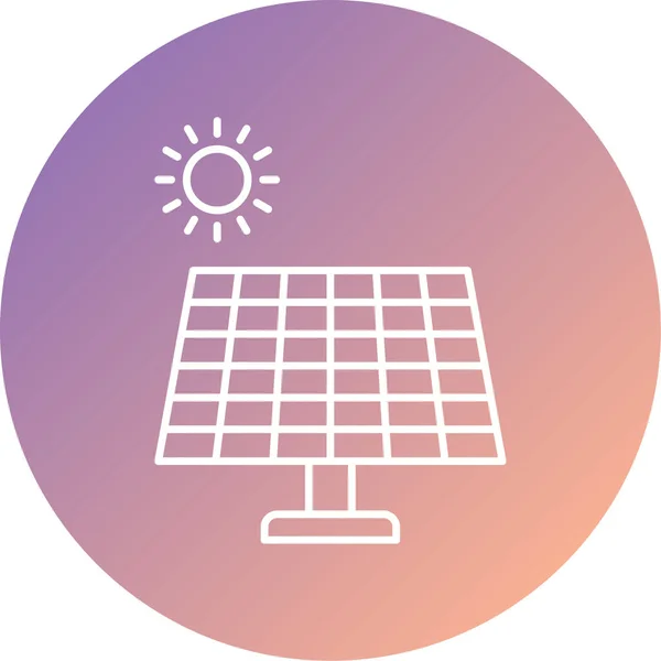 太陽電池パネルのアイコン — ストックベクタ