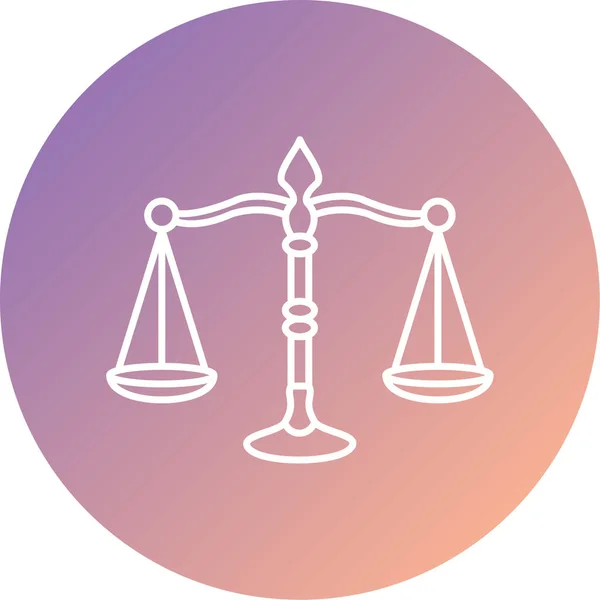 Vector Illustration Law Justice Modern Icon Web — Image vectorielle