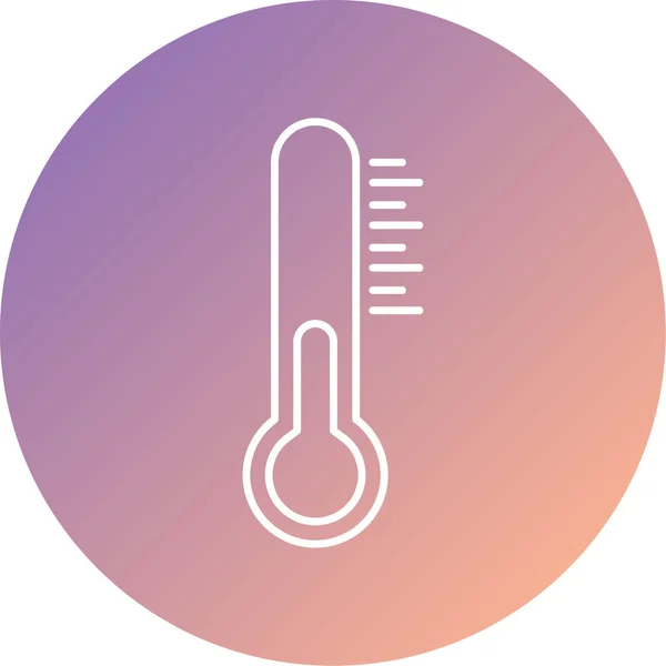 Thermometer Web Symbol Einfache Illustration — Stockvektor