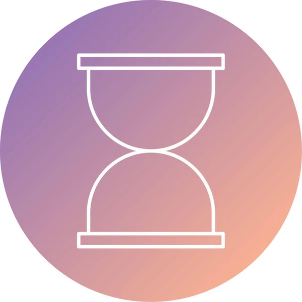 Hourglass Διάνυσμα Λεπτή Γραμμή Εικονίδιο — Διανυσματικό Αρχείο