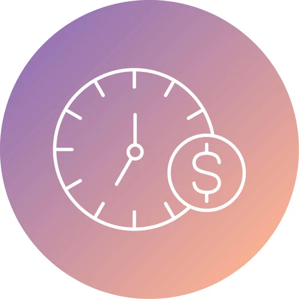 Tiempo Icono Vector Ilustración — Vector de stock