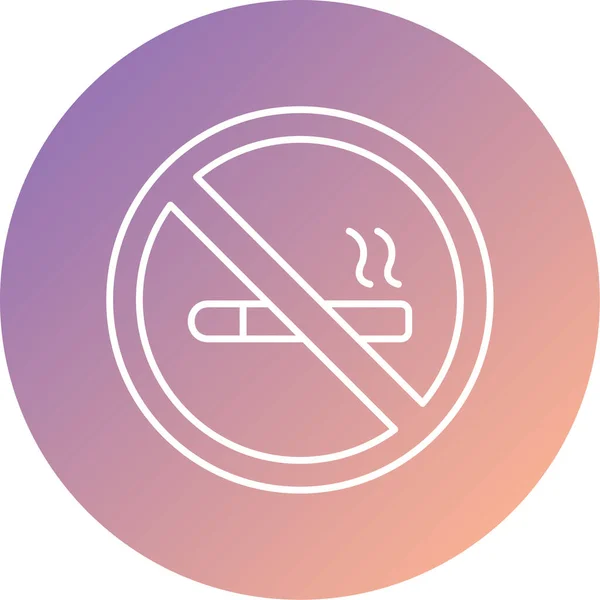 Απαγορεύεται Κάπνισμα Απλή Απεικόνιση — Διανυσματικό Αρχείο