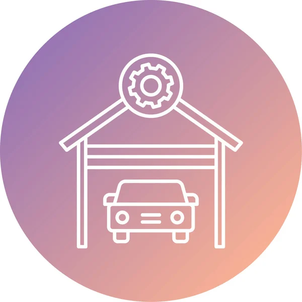 Auto Garage Symbol Vektor Illustration — Stockvektor