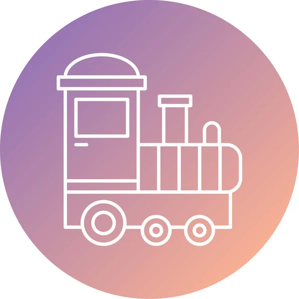 Tren Icono Web Ilustración Simple — Archivo Imágenes Vectoriales