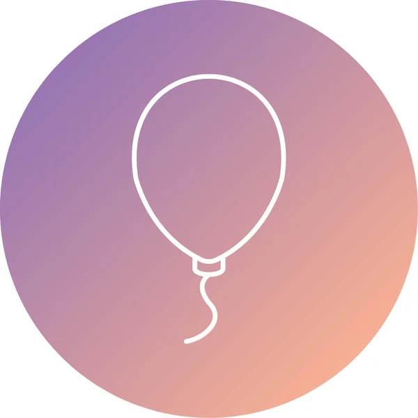 Ένα Μπαλόνι Web Εικονίδιο Απλή Απεικόνιση — Διανυσματικό Αρχείο