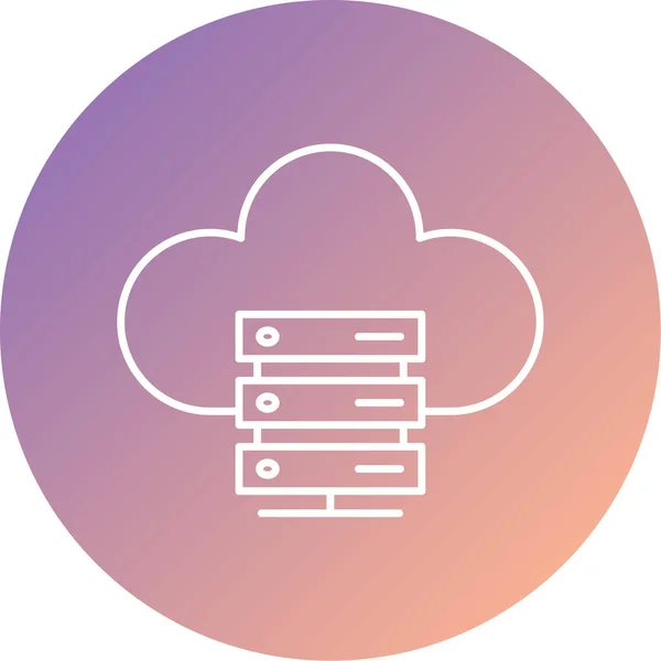 Serveur Cloud Une Illustration Simple — Image vectorielle