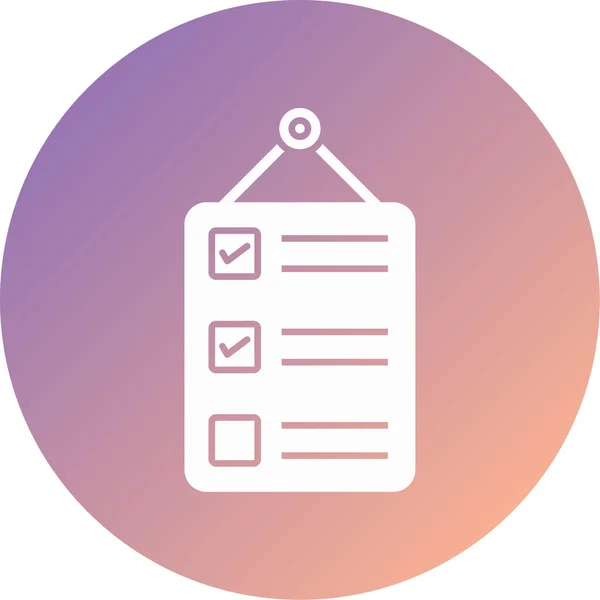 Checklist Web Icon Simple Illustration — Archivo Imágenes Vectoriales