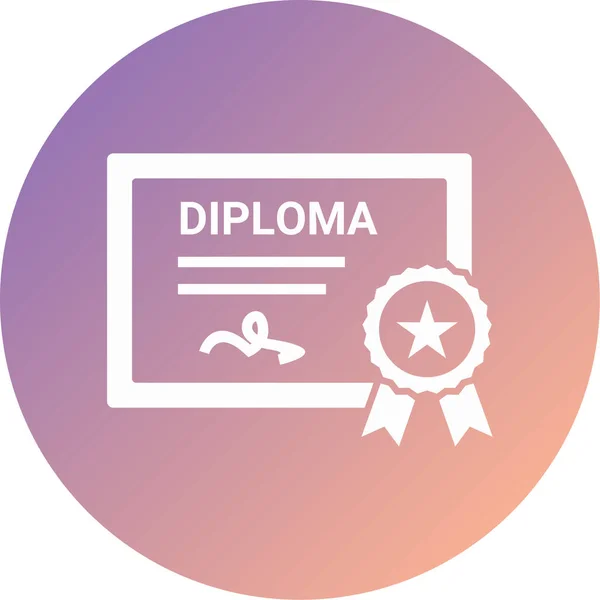 Certificado Ícone Web Ilustração Simples — Vetor de Stock