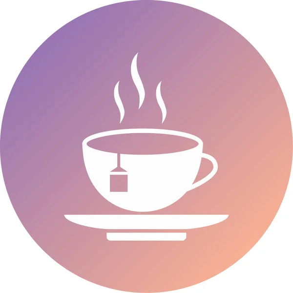 Hot Tea Cup Vector Icon — Stock Vector