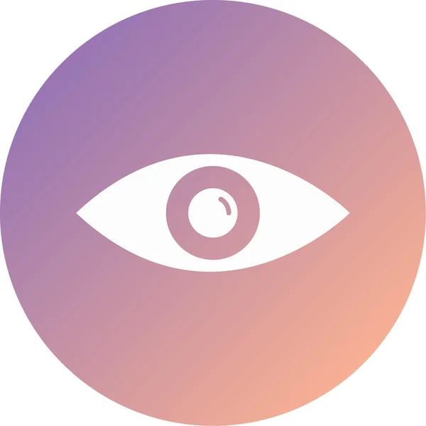 Augenvektorglyphen Symbol — Stockvektor