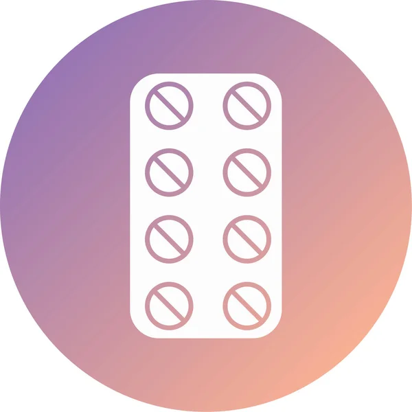 Pill Web Icon Simple Illustration — Stock Vector