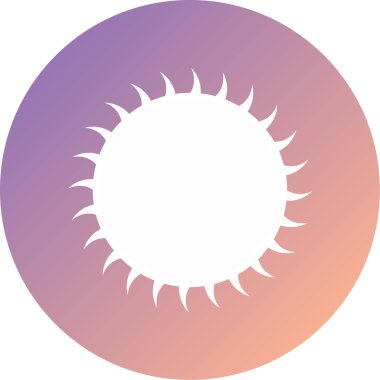 Güneş. Web simgesi basit illüstrasyon
