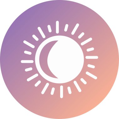 Güneş. Web simgesi basit illüstrasyon