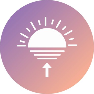 Güneş. Web simgesi basit illüstrasyon