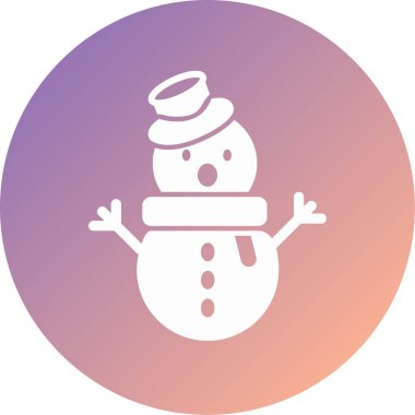 Kardan adam. Web simgesi basit illüstrasyon