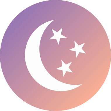 Ay ikonu vektör illüstrasyonu