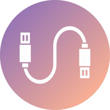 USB Tak vektör satırı simgesi