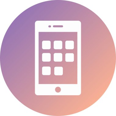 Cep telefonu. Web simgesi basit tasarım