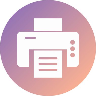 Yazıcı. Web simgesi basit illüstrasyon