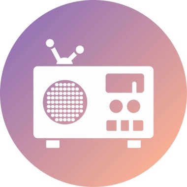 Radyo. Web simgesi basit tasarım