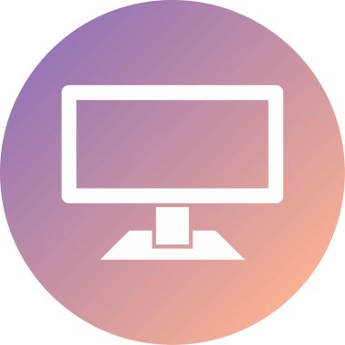 Bilgisayar. Web simgesi basit illüstrasyon