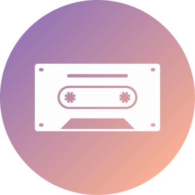 Kaset. Web simgesi basit illüstrasyon