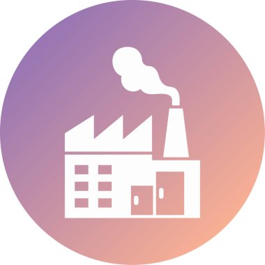 Fabrika. Web simgesi basit illüstrasyon