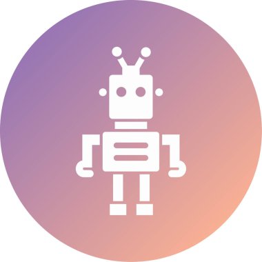 Robot simgesinin vektör illüstrasyonu