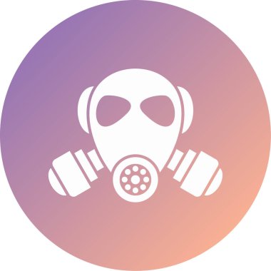 Gaz maskesi simgesinin vektör illüstrasyonu