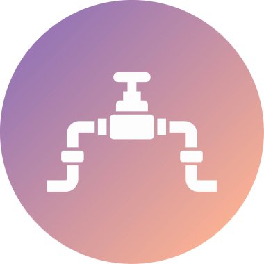 Su musluğu simgesinin vektör illüstrasyonu