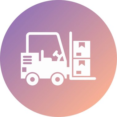 dağıtım kamyonu ikonu vektör çizimi