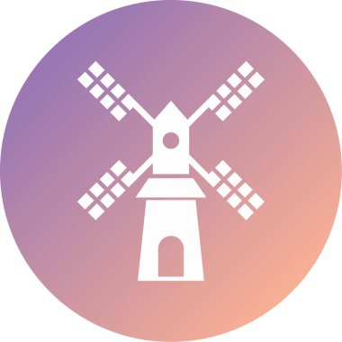 Yel değirmeni simgesinin vektör çizimi