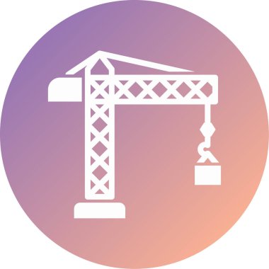 İnşaat vinç simgesi. vektör çizim