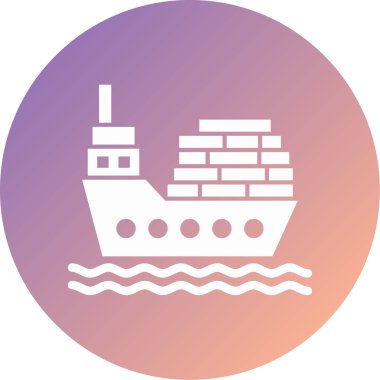 Gemi. Web simgesi basit illüstrasyon