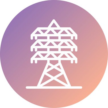 Güç istasyonu simgesinin vektör illüstrasyonu