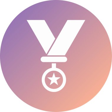 Madalya. Web simgesi basit illüstrasyon