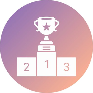 Kazanan Podyum Simge Vektör İllüstrasyon