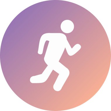 runner icon flat design
