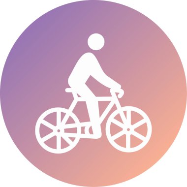 Bir bisiklet simgesinin vektör illüstrasyonu