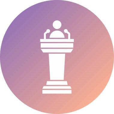 Podyum. Web simgesi basit illüstrasyon