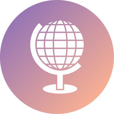 Küre. Web simgesi basit illüstrasyon