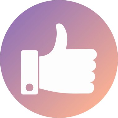 Başparmak yukarı. Web simgesi basit illüstrasyon